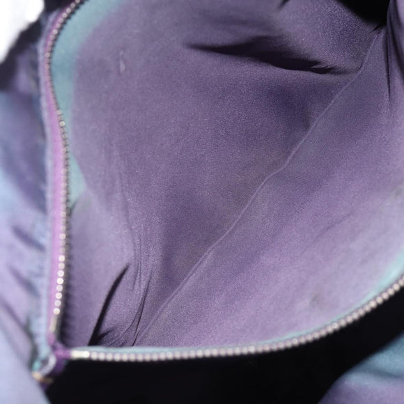 PRADA Tote Bag Nylon Purple Silver Auth 183451