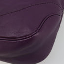 GUCCI Jackie Shoulder Bag Leather Purple Gold 277520 Auth 183452V-10