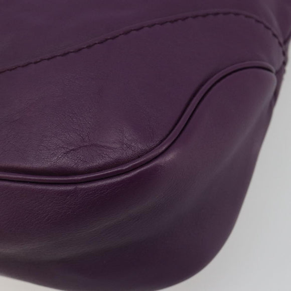GUCCI Jackie Shoulder Bag Leather Purple Gold 277520 Auth 183452V