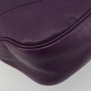 GUCCI Jackie Shoulder Bag Leather Purple Gold 277520 Auth 183452V-11