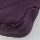 GUCCI Jackie Shoulder Bag Leather Purple Gold 277520 Auth 183452V-12
