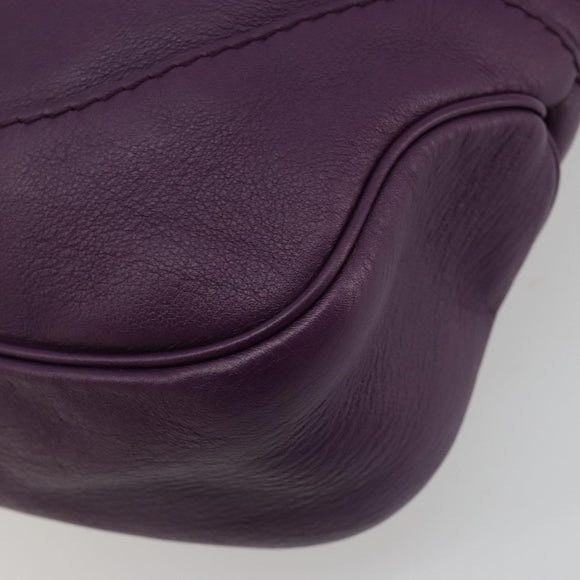 GUCCI Jackie Shoulder Bag Leather Purple Gold 277520 Auth 183452V