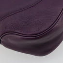 GUCCI Jackie Shoulder Bag Leather Purple Gold 277520 Auth 183452V-13
