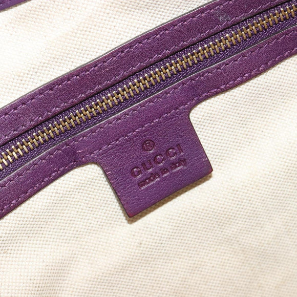 GUCCI Jackie Shoulder Bag Leather Purple Gold 277520 Auth 183452V