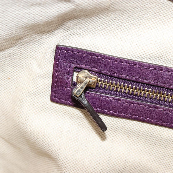 GUCCI Jackie Shoulder Bag Leather Purple Gold 277520 Auth 183452V
