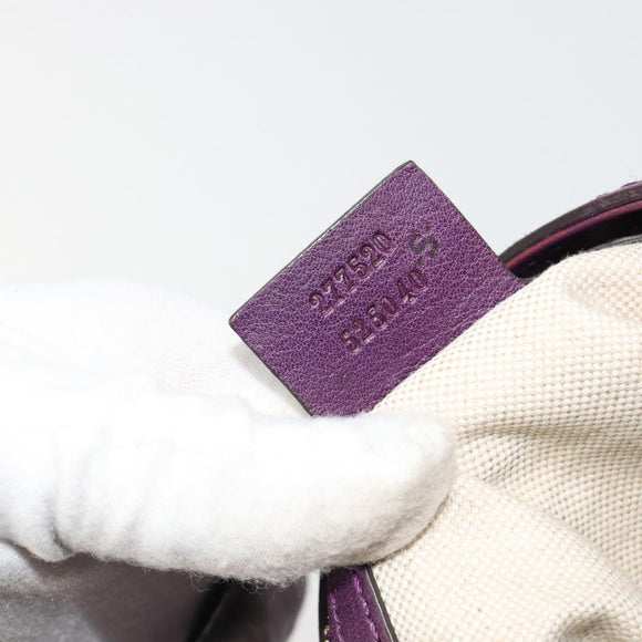 GUCCI Jackie Shoulder Bag Leather Purple Gold 277520 Auth 183452V