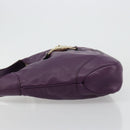 GUCCI Jackie Shoulder Bag Leather Purple Gold 277520 Auth 183452V-5