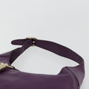 GUCCI Jackie Shoulder Bag Leather Purple Gold 277520 Auth 183452V-8