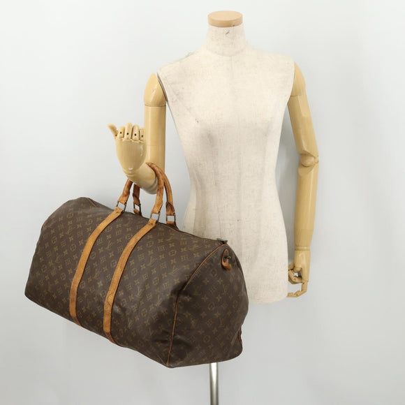 LOUIS VUITTON Monogram Keepall 55 Boston Bag M41424 LV Auth 183454