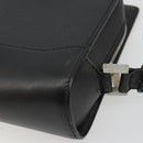 CARTIER Clutch Bag Leather Black Silver Auth 183463A-15