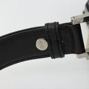 CARTIER Clutch Bag Leather Black Silver Auth 183463A-17