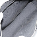 CARTIER Clutch Bag Leather Black Silver Auth 183463A-11