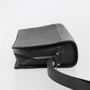 CARTIER Clutch Bag Leather Black Silver Auth 183463A-4