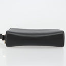CARTIER Clutch Bag Leather Black Silver Auth 183463A-6