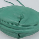 LOEWE Anagram Purse Shoulder Bag Leather Green Auth 183470-9
