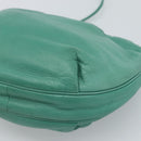 LOEWE Anagram Purse Shoulder Bag Leather Green Auth 183470-15
