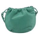 LOEWE Anagram Purse Shoulder Bag Leather Green Auth 183470-2