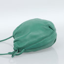 LOEWE Anagram Purse Shoulder Bag Leather Green Auth 183470-3