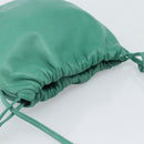 LOEWE Anagram Purse Shoulder Bag Leather Green Auth 183470-6