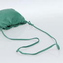 LOEWE Anagram Purse Shoulder Bag Leather Green Auth 183470-7