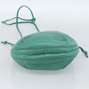 LOEWE Anagram Purse Shoulder Bag Leather Green Auth 183470-5