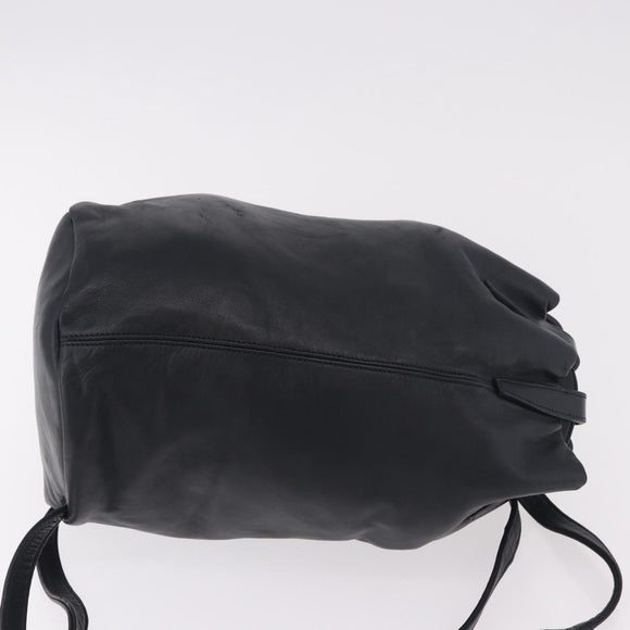 LOEWE Anagram Purse Shoulder Bag Leather Black Auth 183471A