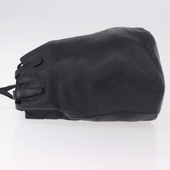 LOEWE Anagram Purse Shoulder Bag Leather Black Auth 183471A