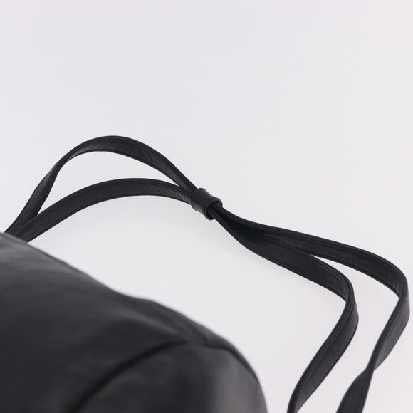 LOEWE Anagram Purse Shoulder Bag Leather Black Auth 183471A