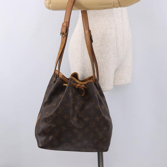 LOUIS VUITTON Monogram Petit Noe Schoudertas M42226 LV Auth 183473