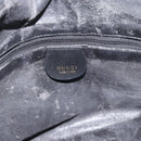 GUCCI Bamboo Shoulder Bag Leather 2way Black Gold 001 3754 1638 Auth 183478-18