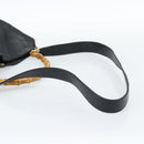 GUCCI Bamboo Shoulder Bag Leather 2way Black Gold 001 3754 1638 Auth 183478-9