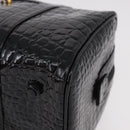 CELINE Handtasche Lackleder Schwarz Gold Auth 183482-11