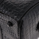 CELINE Handtasche Lackleder Schwarz Gold Auth 183482-13
