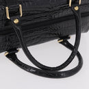 CELINE Handtasche Lackleder Schwarz Gold Auth 183482-7