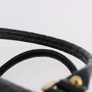 CELINE Handtasche Lackleder Schwarz Gold Auth 183482-8