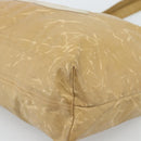 CHANEL Tote Bag Patent leather Beige CC Auth 183485-15