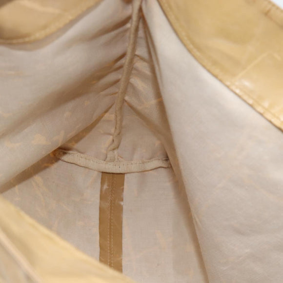 CHANEL Tote Bag Patent leather Beige CC Auth 183485