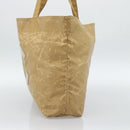 CHANEL Tote Bag Patent leather Beige CC Auth 183485-4