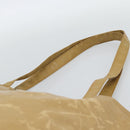 CHANEL Tote Bag Patent leather Beige CC Auth 183485-14