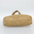 CHANEL Tote Bag Patent leather Beige CC Auth 183485-5