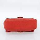 CHANEL Matelasse Double Face Chain Bag Lamb Skin Red Gold CC Auth 183486V-9