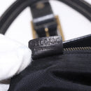 CELINE Hand Bag Canvas Leather Black Gold Auth 183488A-12