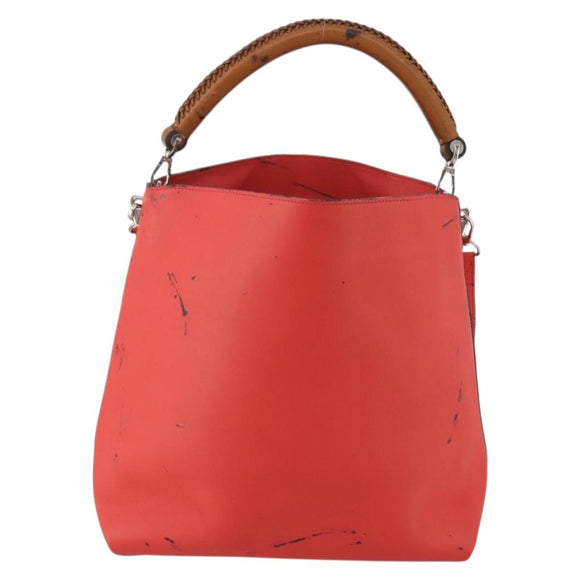 LOUIS VUITTON Parnasea Bagatelle Bag Leather 2way Capusine M94352 LV Auth 183489