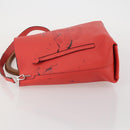 LOUIS VUITTON Parnasea Bagatelle Bag Leather 2way Capusine M94352 LV Auth 183489-4