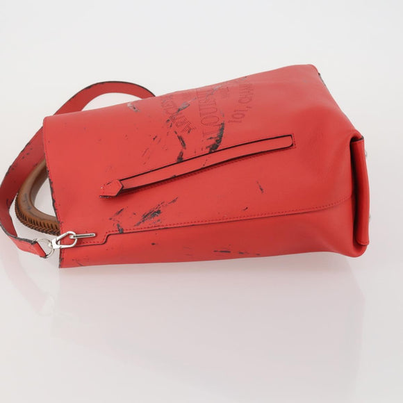 LOUIS VUITTON Parnasea Bagatelle Bag Leather 2way Capusine M94352 LV Auth 183489