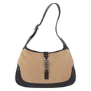 GUCCI Jackie Shoulder Bag Cotton Beige Silver 001 3735 Auth 183492V-2