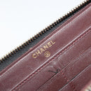CHANEL Matelasse Lange Portemonnee Lamsleer Zwart Goud CC Auth 183495-18
