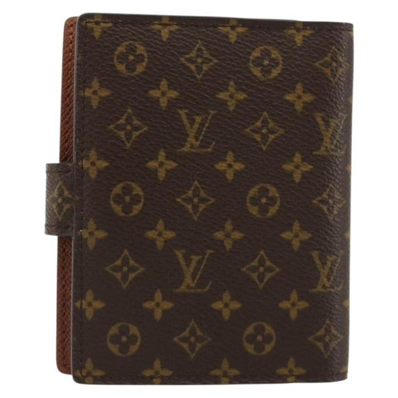 LOUIS VUITTON Monogram Agenda Mini Day Planner Cover R20007 LV Auth 183497V