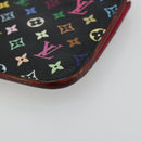 LOUIS VUITTON Multicolor Pochette Cles NM Coin Purse Black M60279 Auth 183498V-15