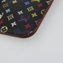 LOUIS VUITTON Multicolor Pochette Cles NM Coin Purse Black M60279 Auth 183498V-16